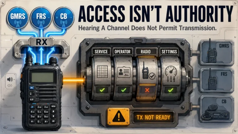 Can Ham Radio Talk to GMRS, FRS, or CB Radios? Receive Capability Is Not Transmit Authority