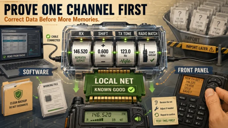 Ham Radio Programming Guide: CHIRP, Front-Panel Entry, Repeater Data, and Tone Settings