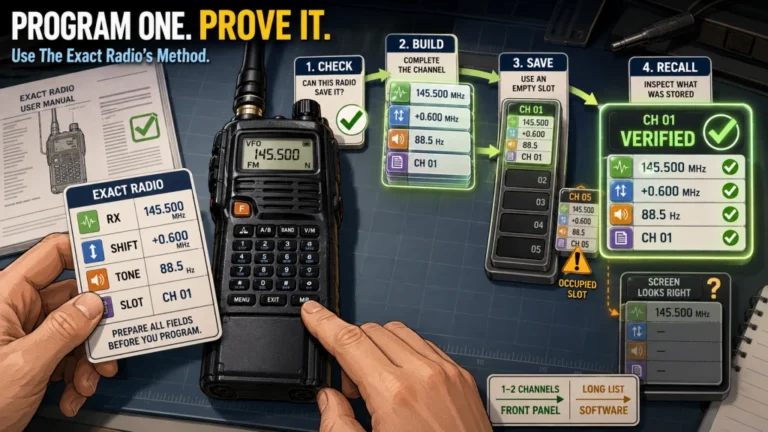 How to Program a Ham Radio Without a Computer: A Model-Specific Front-Panel Method