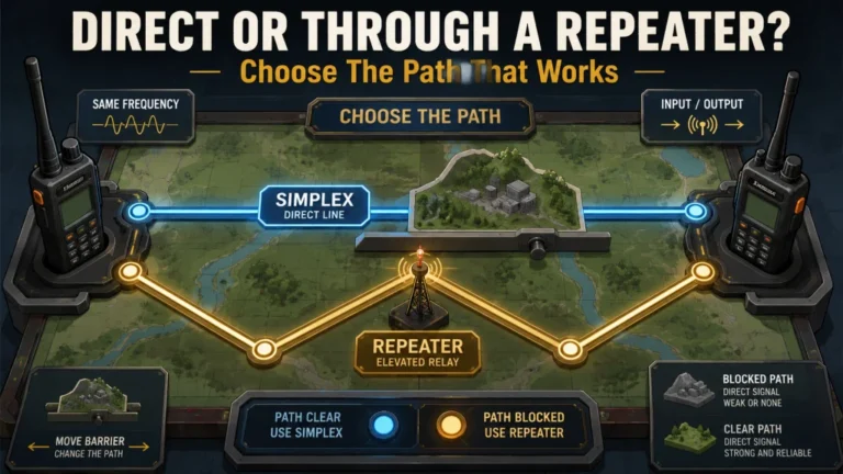 Ham Radio Simplex vs Repeater: When to Use Each and How to Make a Direct Contact