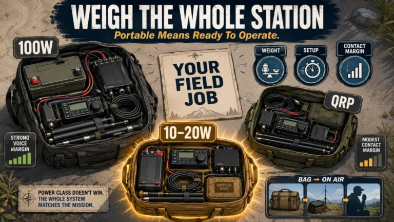 Best Portable HF Ham Radio: Choosing Between 100W Field Rigs, 10-20W Portables, and True QRP