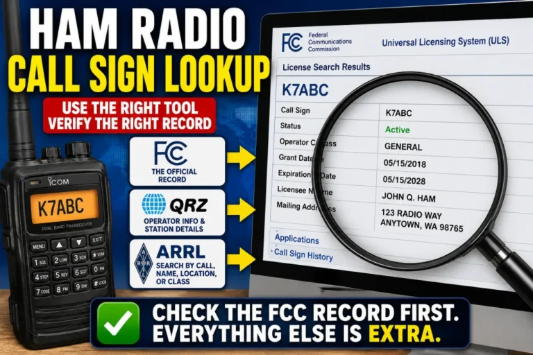 Ham Radio Call Sign Lookup: Check License Status, Expiration, and FCC Records